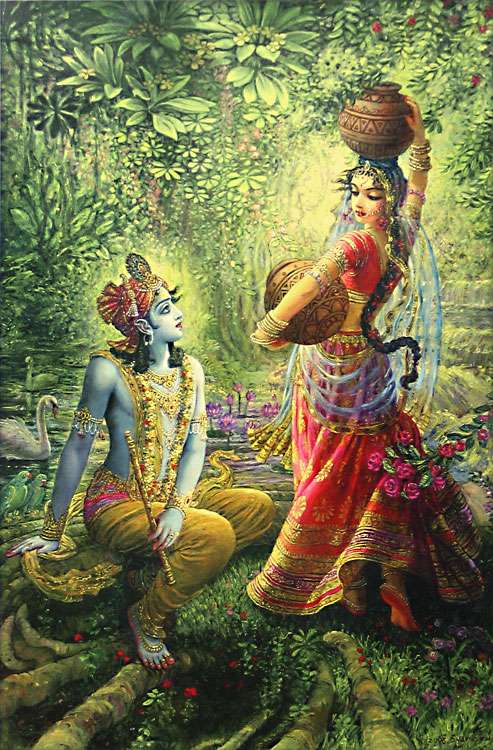 schizzo completo di radha krishna